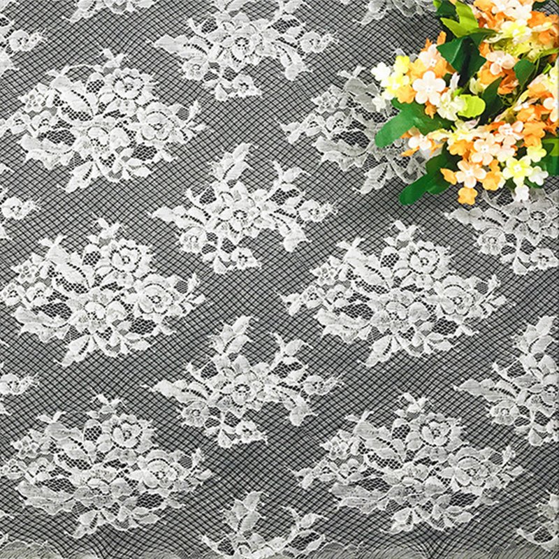 Dress Cutwork Curtain Nylon Lace Fabric for Women's Wear Wholesale Sup