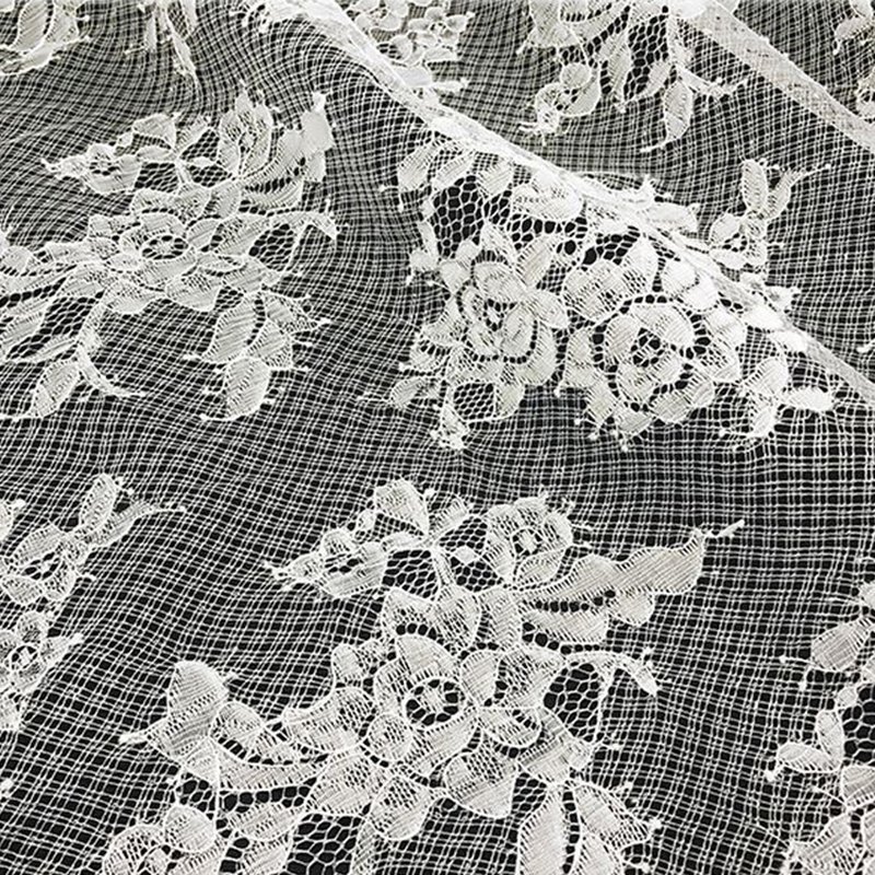 Dress Cutwork Curtain Nylon Lace Fabric for Women's Wear Wholesale Sup 4