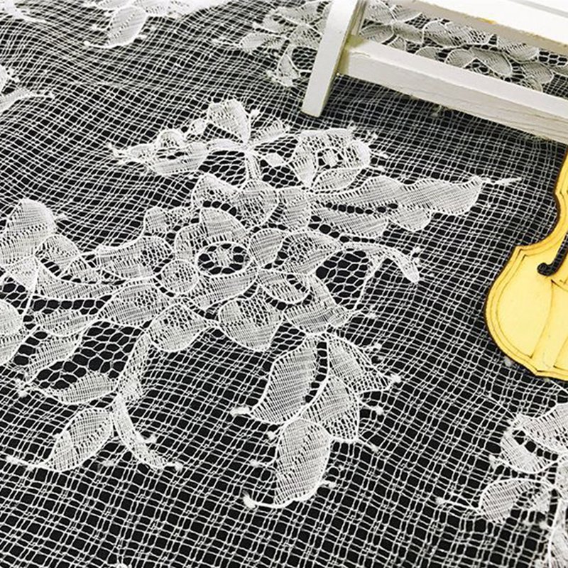 Dress Cutwork Curtain Nylon Lace Fabric for Women's Wear Wholesale Sup 6