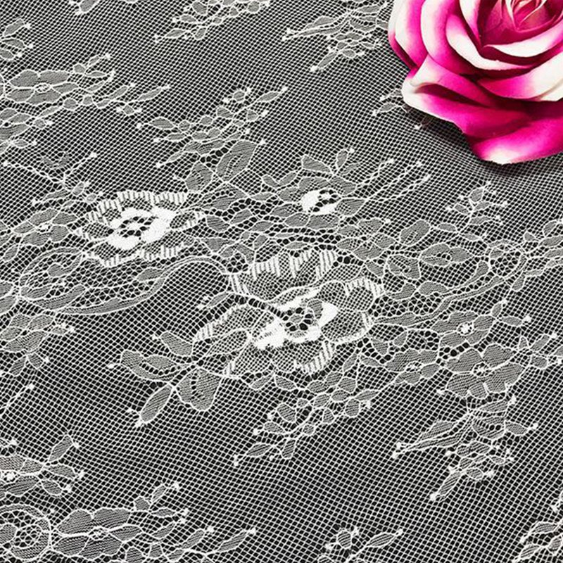 Lace Trim Dress Eyelash Nylon Lace Fabric for Women's Wear Wholesale S 6