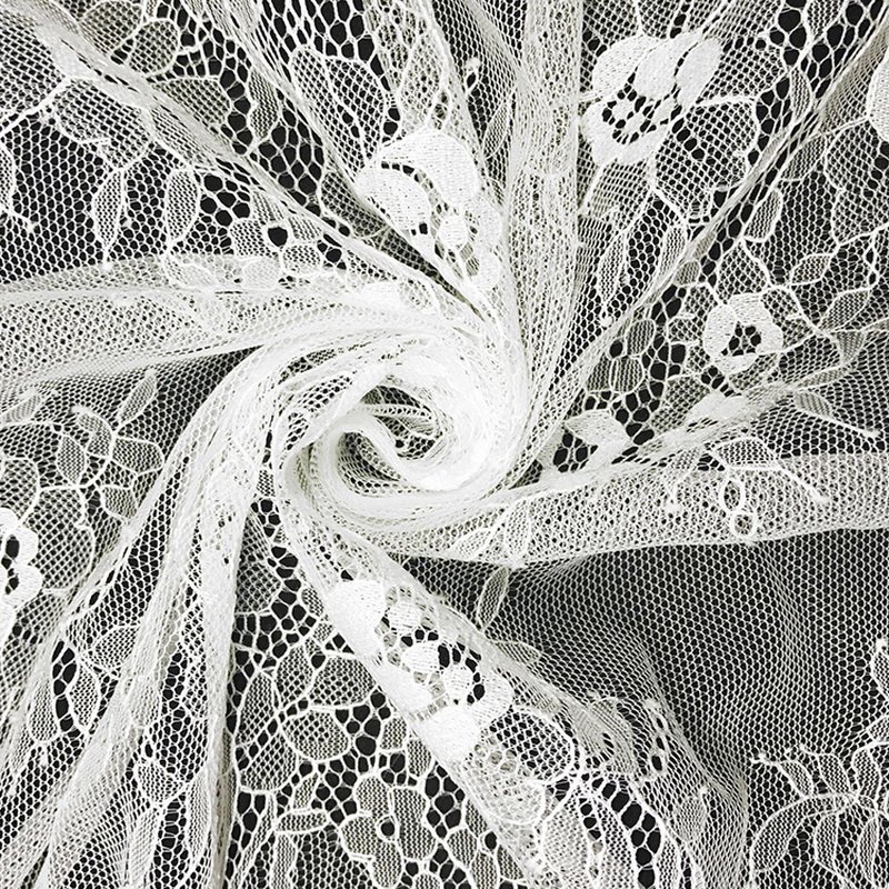 Lace Trim Floral Cutwork Nylon Lace Fabric for Apparel Wholesale Suppl