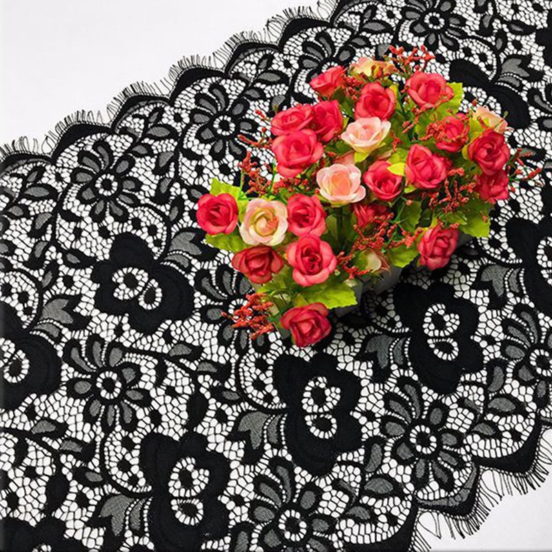 Lace Trim Dress Floral Nylon Lace Fabric for Women's Wear Wholesale Su