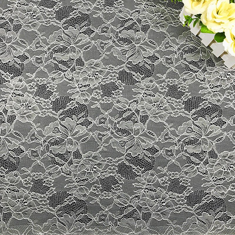 Rose Floral Cutwork Nylon Lace Fabric for Bridal Wholesale Supplier