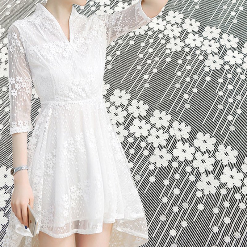 Dress Bridal Evening Polyester Lace Fabric for Women's Wear Wholesale