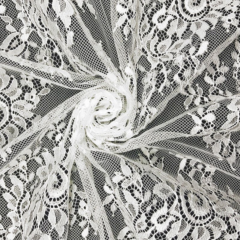 Sunflower Scallop Edge Wave Nylon Lace Fabric for Women's Wear Wholesa