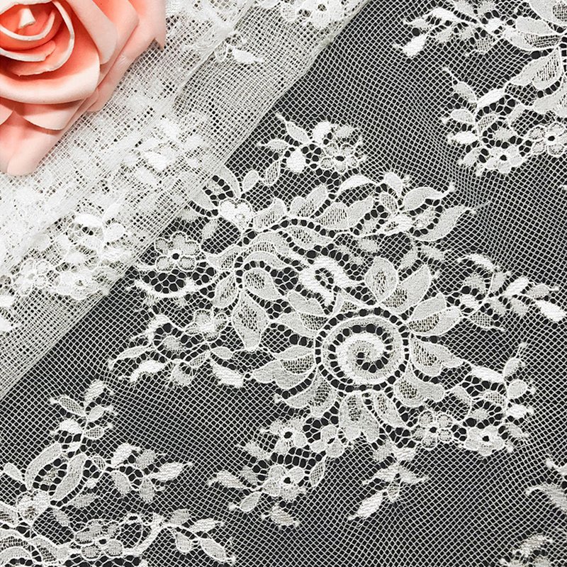 Sunflower Scallop Edge Wave Nylon Lace Fabric for Women's Wear Wholesa 3