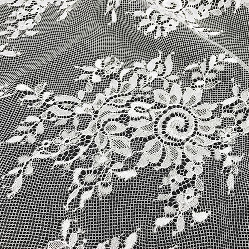 Sunflower Scallop Edge Wave Nylon Lace Fabric for Women's Wear Wholesa 4