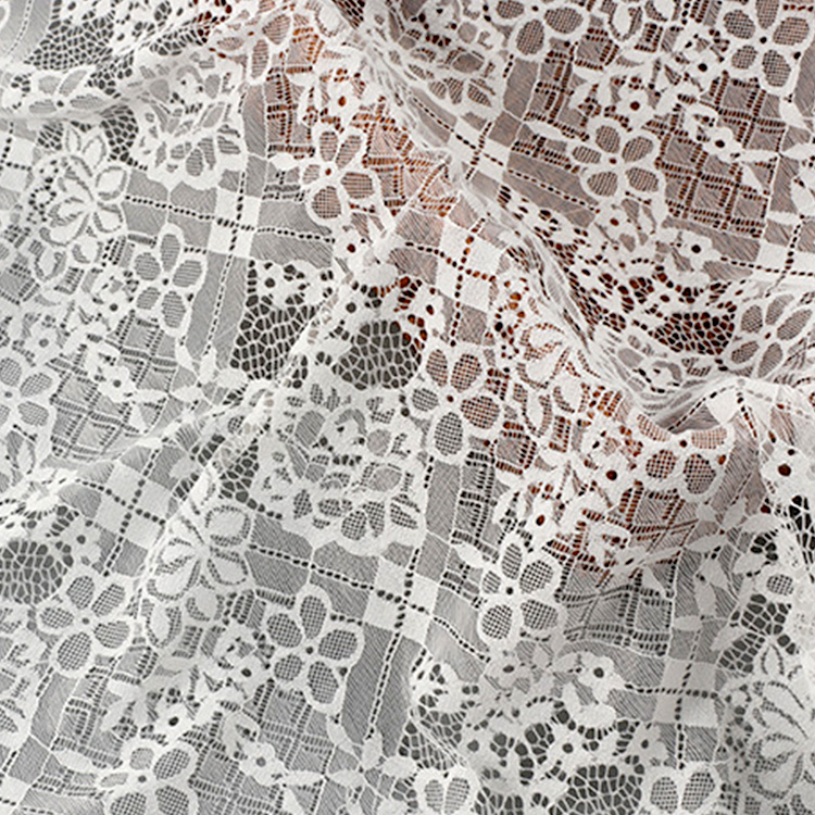 Lace Fabric Small Floral Orchid Polyester for Women's Wear Wholesale S
