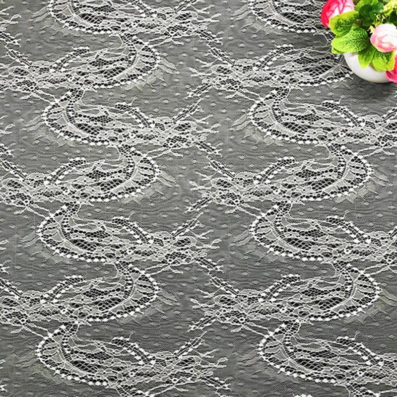Dress Geometric Cutwork Polyester Lace Fabric for Women's Wear Wholesa