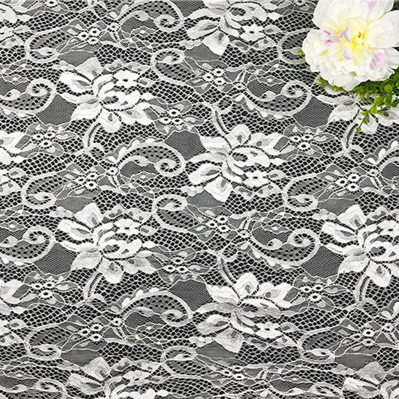 Floral Large Floral Wave Nylon Lace Fabric for Bridal Wholesale Suppli