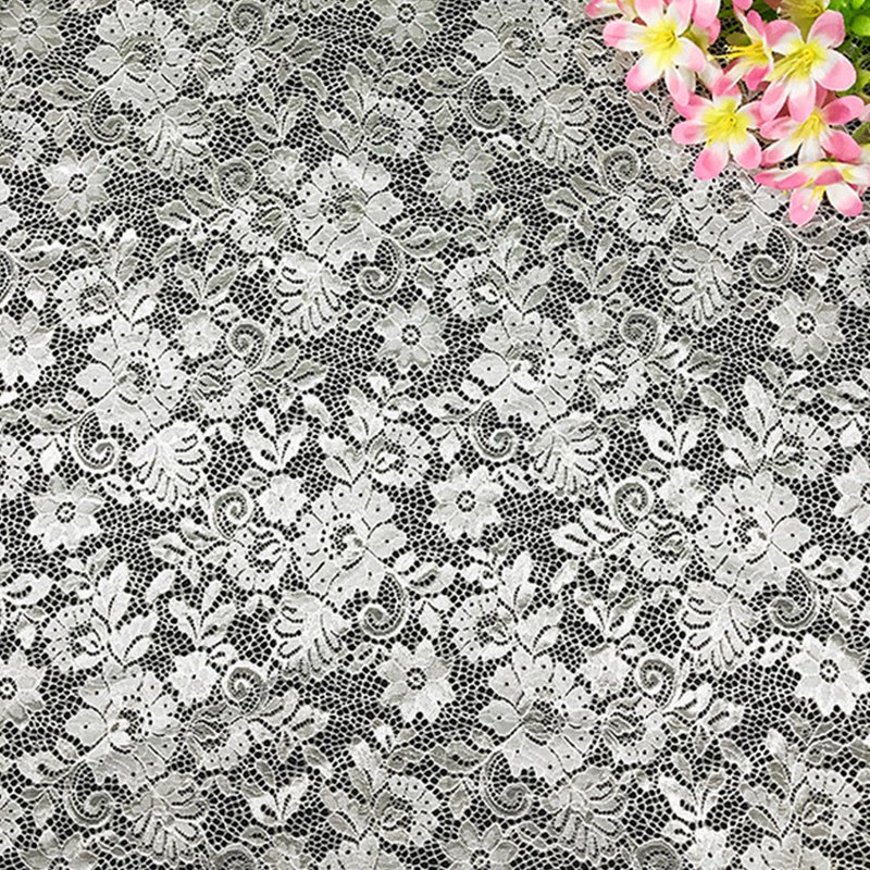 Floral Nylon Warp Knit Lace Fabric for Women's Wear Wholesale Supplier