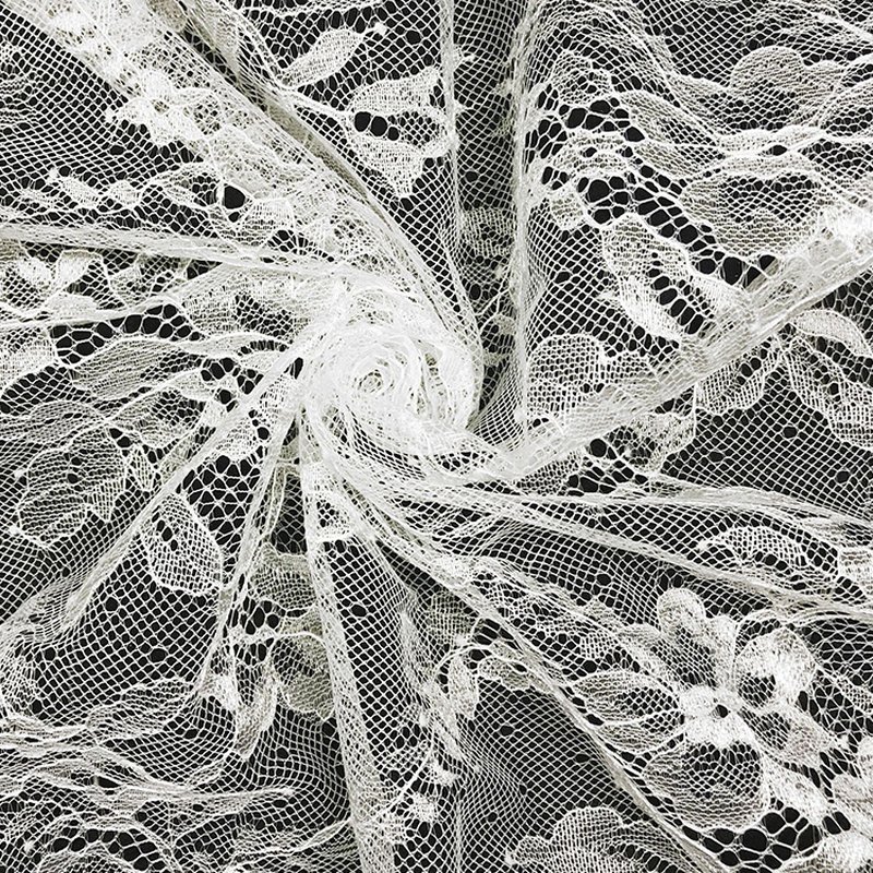 Floral Wave Cutwork Nylon Lace Fabric for Bag Wholesale Supplier