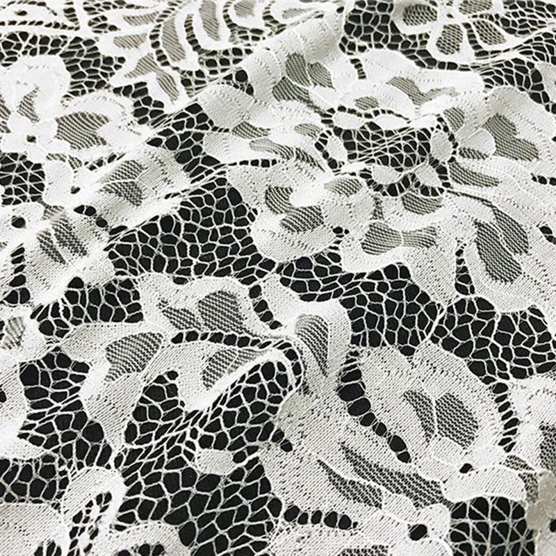 Lace Trim Floral Eyelash Nylon Lace Fabric for Apparel Wholesale Suppl