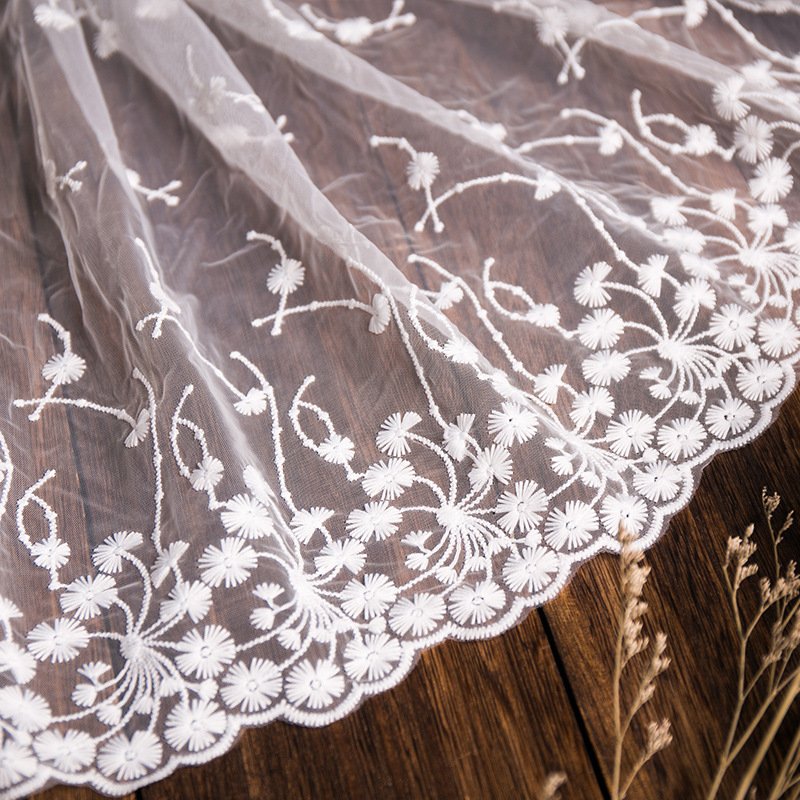 Lace Fabric Milk Silk Water Soluble Polyester for Women's Wear Wholesa 5