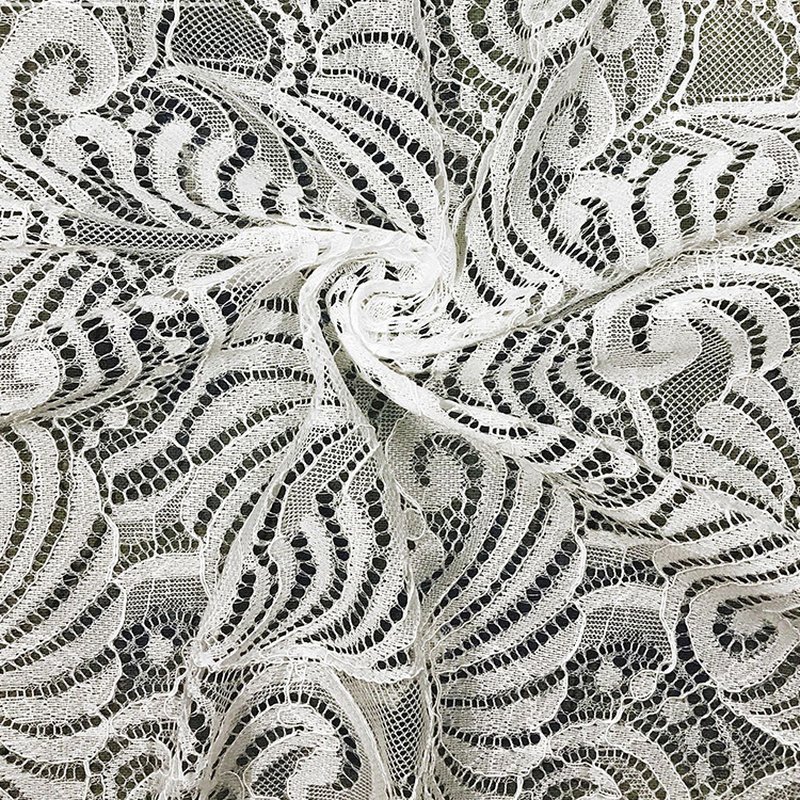 Lace Trim Wave Eyelash Nylon Lace Fabric for Bag Wholesale Supplier