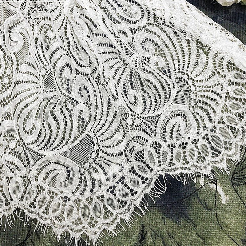 Lace Trim Wave Eyelash Nylon Lace Fabric for Bag Wholesale Supplier 8