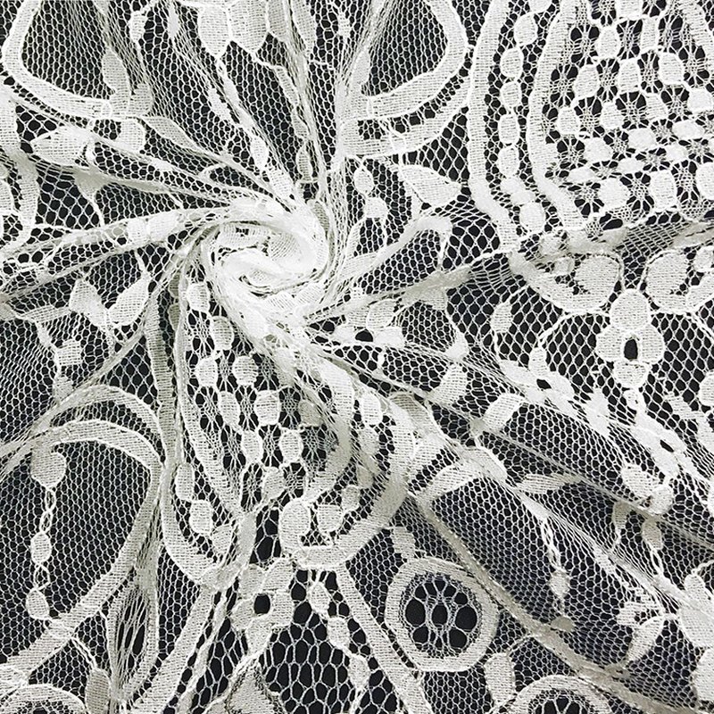 Lace Trim Nylon Thread Floral Nylon Lace Fabric for Apparel Wholesale