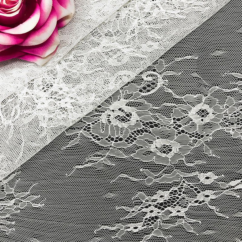 Lace Fabric Cutwork White Nylon for Bridal Wholesale Supplier 3