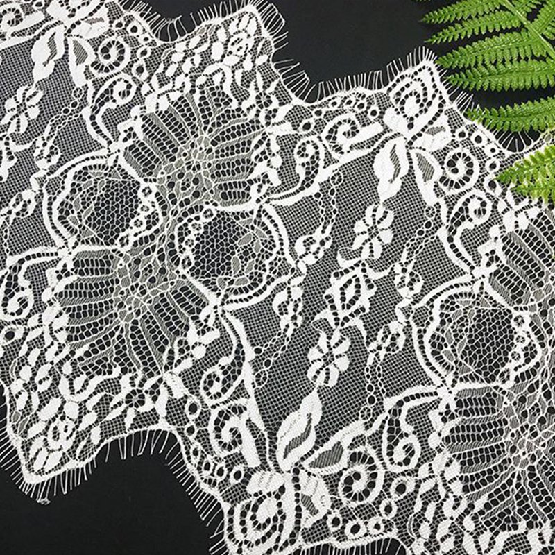 Lace Trim Dress Eyelash Nylon Lace Fabric for Women's Wear Wholesale S 6