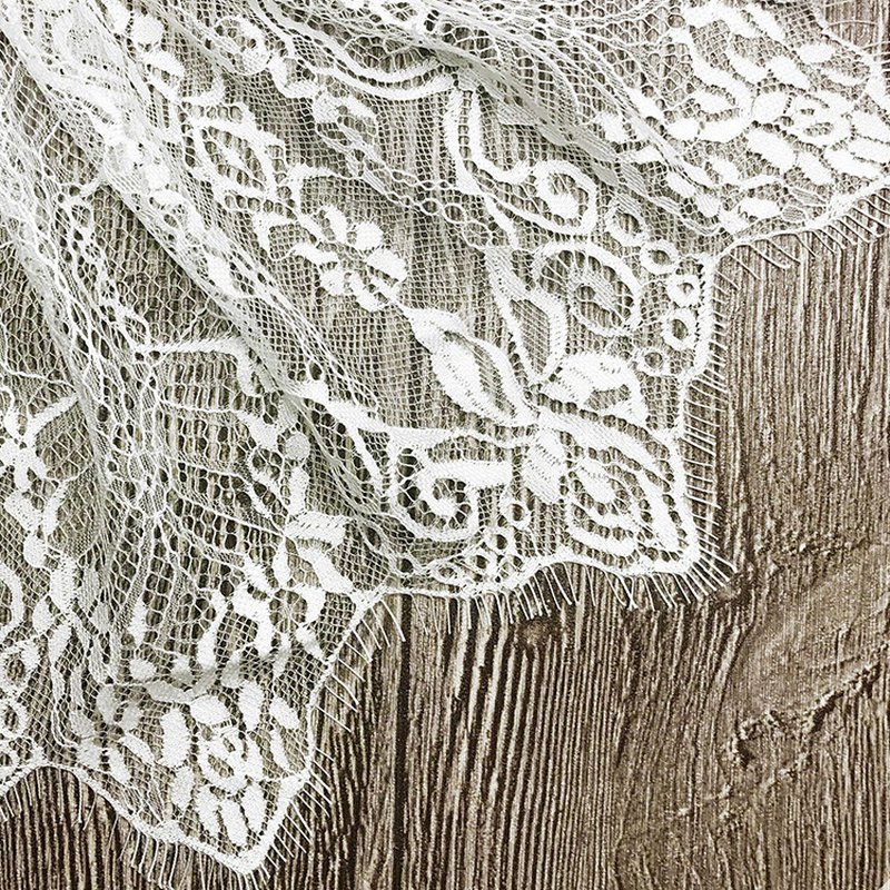 Lace Trim Dress Eyelash Nylon Lace Fabric for Women's Wear Wholesale S 8