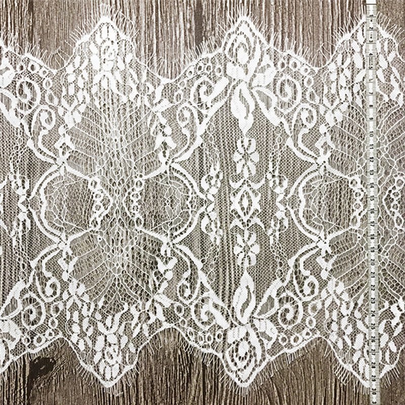 Lace Trim Dress Eyelash Nylon Lace Fabric for Women's Wear Wholesale S 9