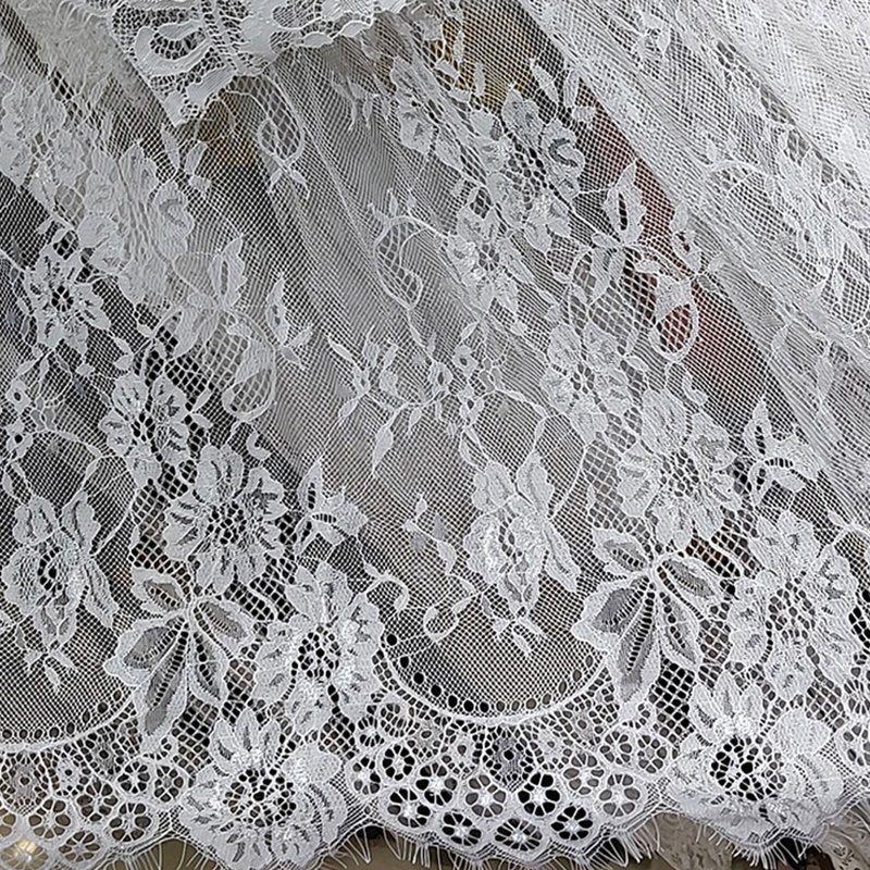 White Bridal Evening Polyester Lace Fabric for Bridal Wholesale Suppli
