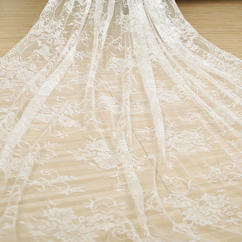 White Bridal Evening Polyester Lace Fabric for Bridal Wholesale Suppli 5