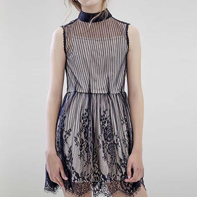 Lace Trim Dress Floral Polyester Lace Fabric for Women's Wear Wholesal