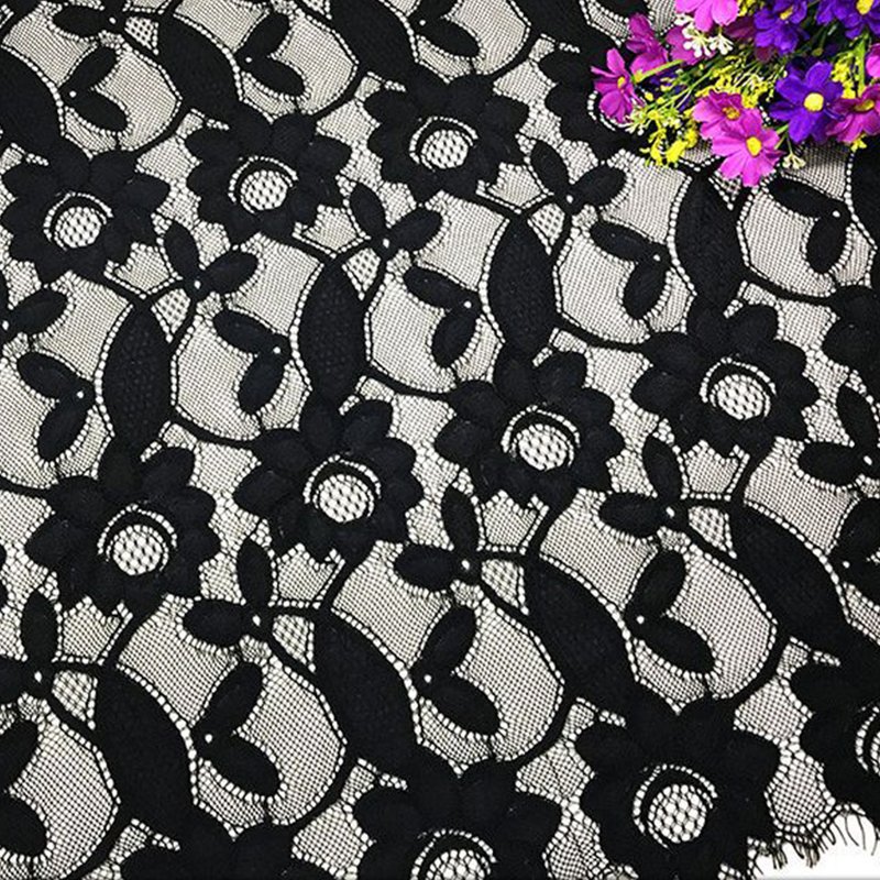 Lace Trim Rose Dress Nylon Lace Fabric for Women's Wear Wholesale Supp 7
