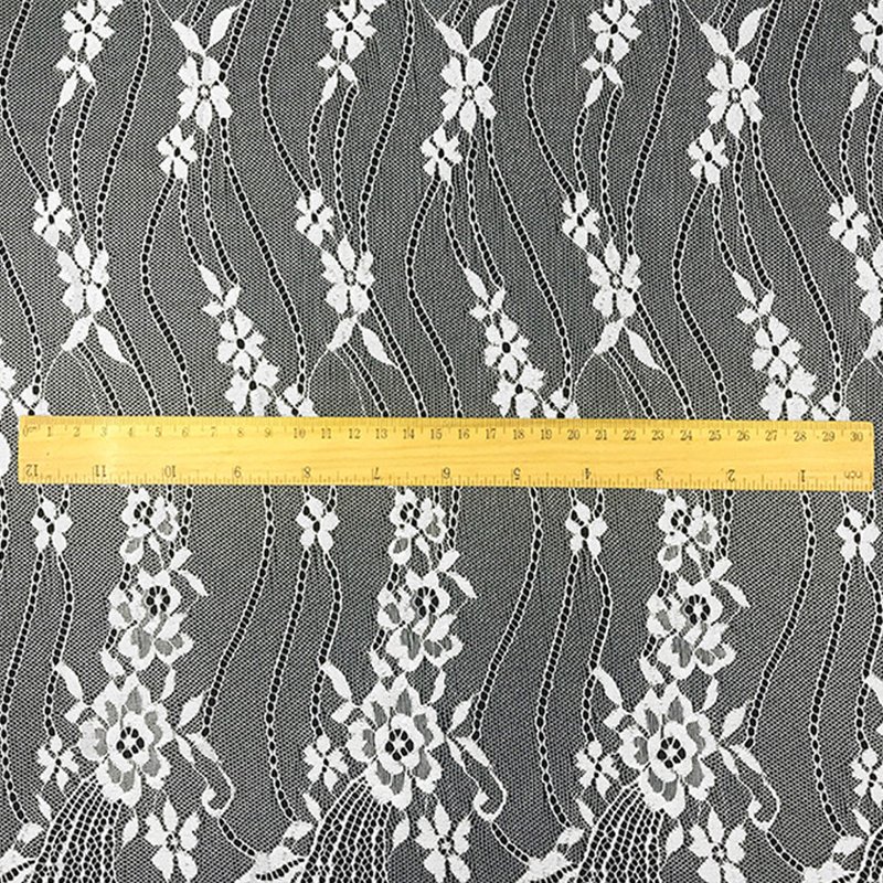 Lace Trim Stripe Wave Nylon Lace Fabric for Bridal Wholesale Supplier 10