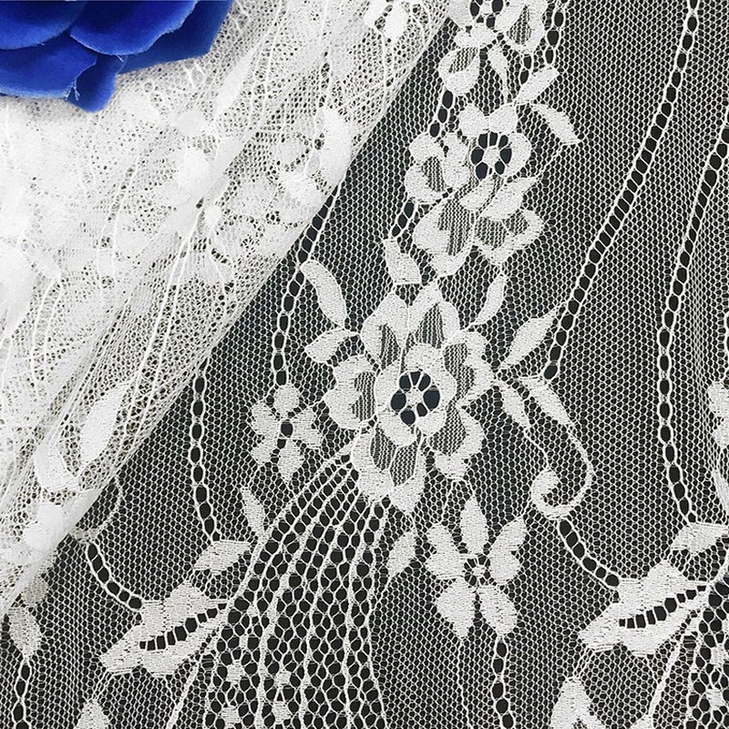 Lace Trim Stripe Wave Nylon Lace Fabric for Bridal Wholesale Supplier 4