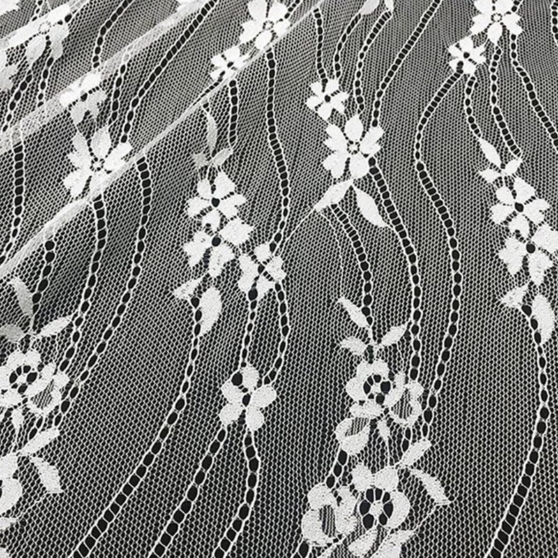 Lace Trim Stripe Wave Nylon Lace Fabric for Bridal Wholesale Supplier 5