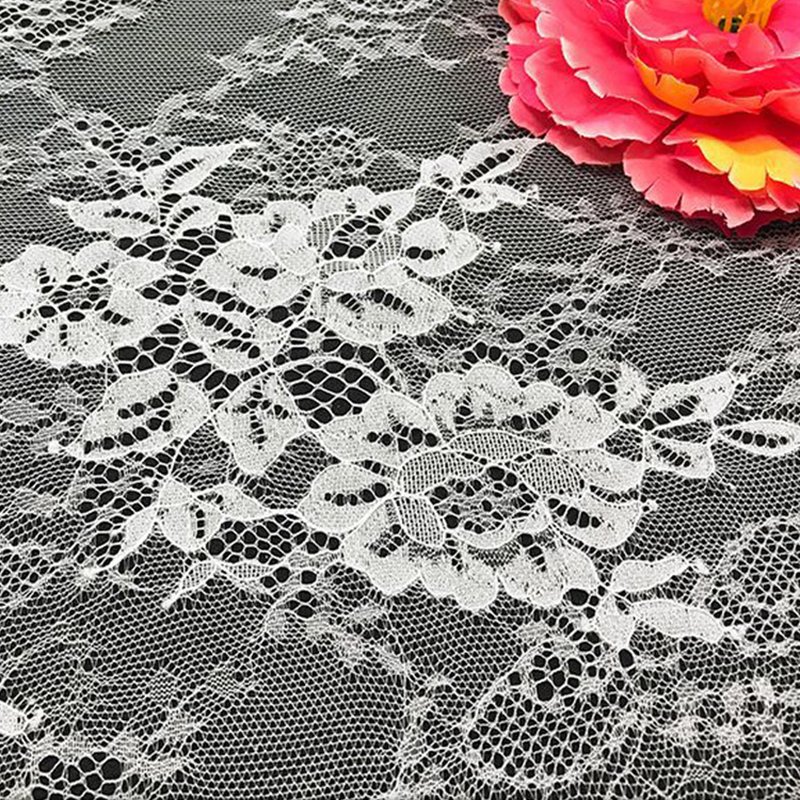 Eyelash Cutwork Nylon Lace Fabric for Women's Wear Wholesale Supplier 7