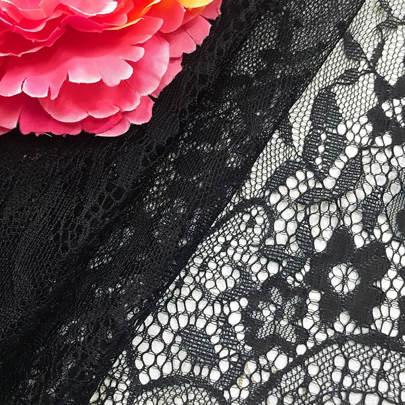 Lace Trim Wave Eyelash Nylon Lace Fabric for Bridal Wholesale Supplier 4