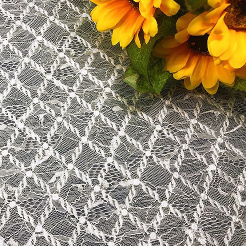 Embroidered Lace Lace Fabric Scallop Edge Polyester for Apparel Wholes