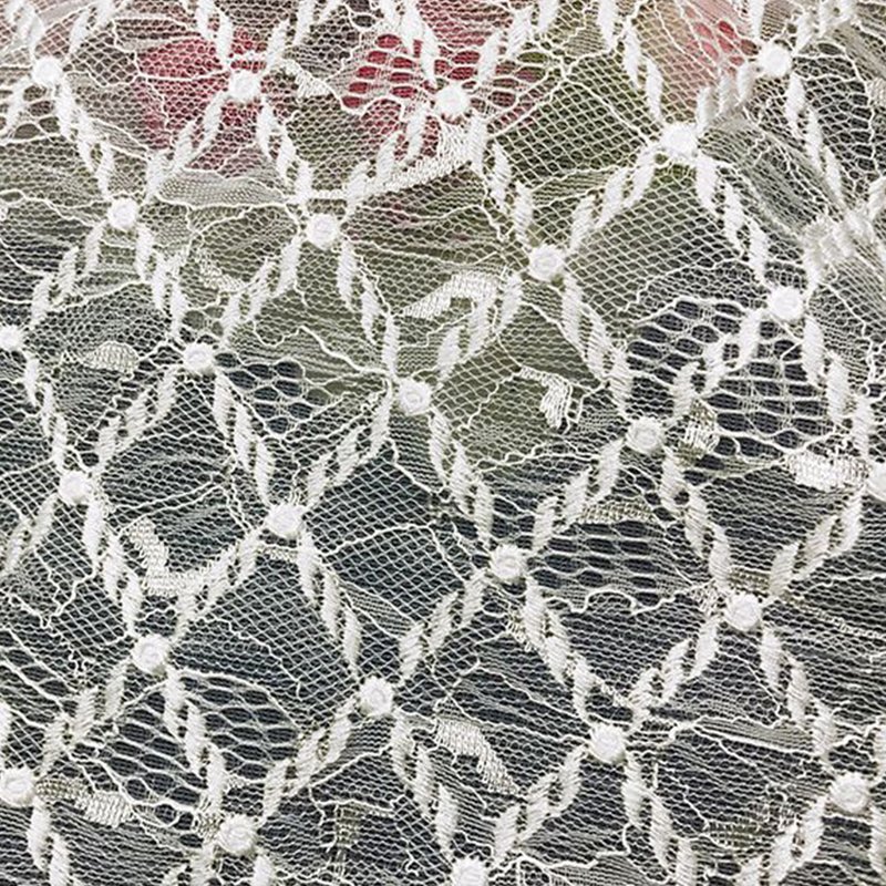 Embroidered Lace Lace Fabric Scallop Edge Polyester for Apparel Wholes 4