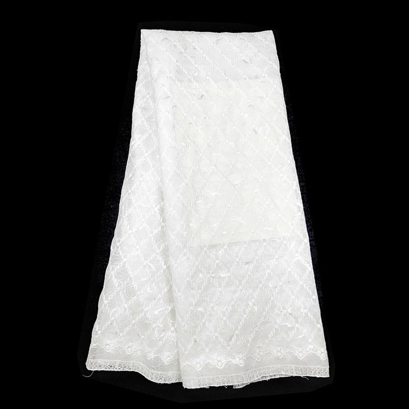 Embroidered Lace Lace Fabric Scallop Edge Polyester for Apparel Wholes 7