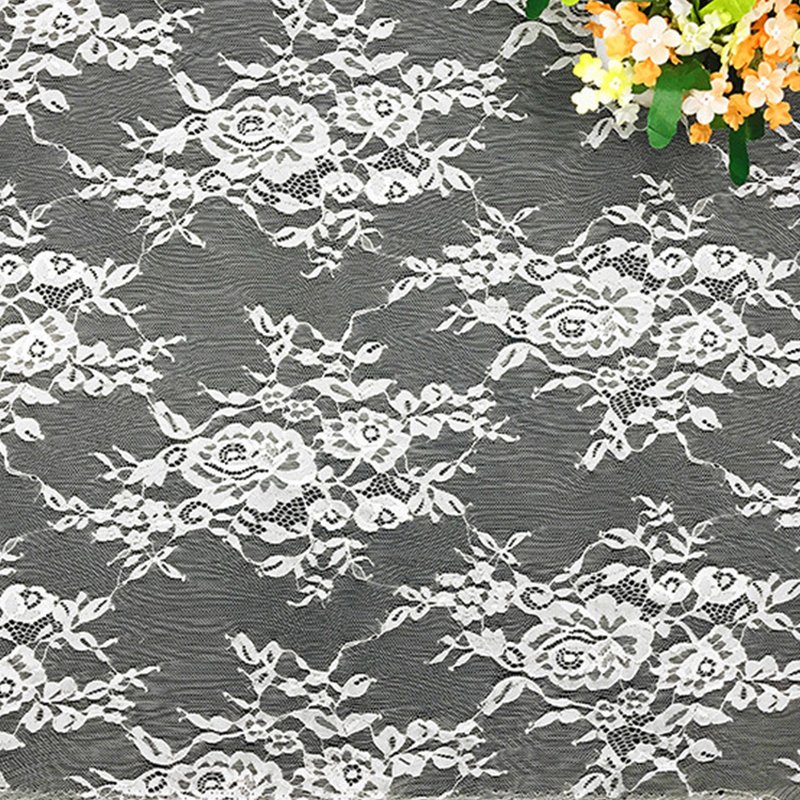 Floral Bridal Evening Nylon Warp Knit Lace Fabric for Bridal Wholesale