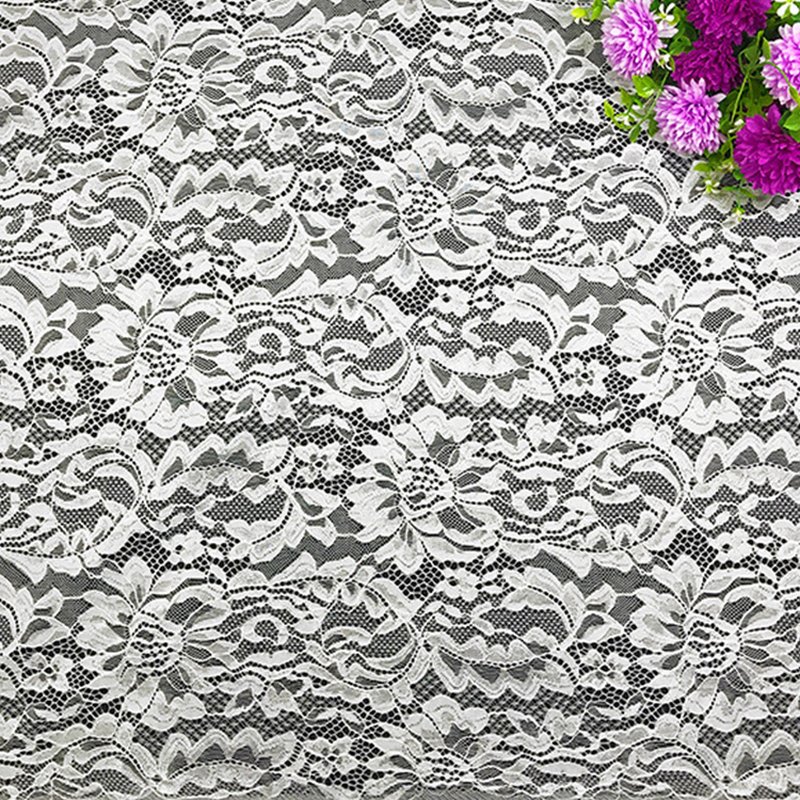 Placement Floral Floral Placement Nylon Warp Knit Lace Fabric for Brid