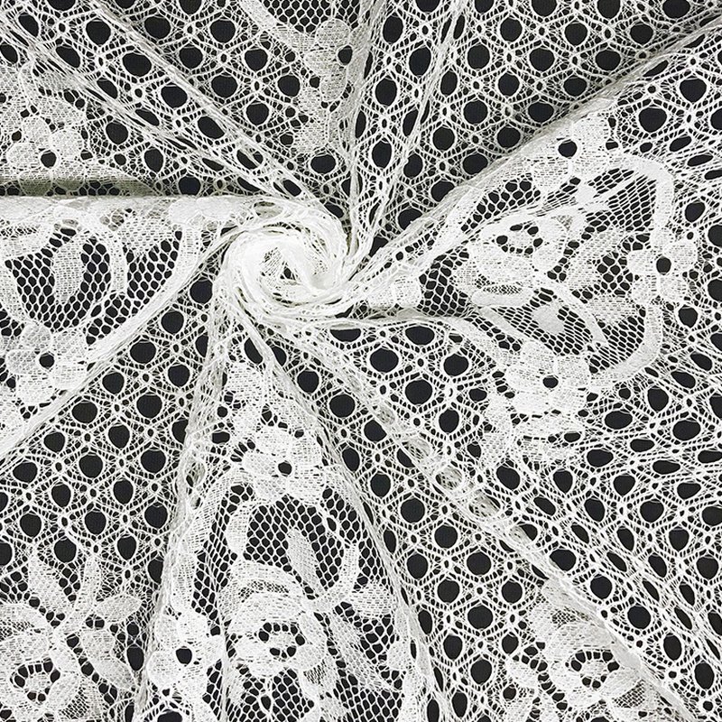 Lace Trim Dress Floral Nylon Lace Fabric for Women's Wear Wholesale Su