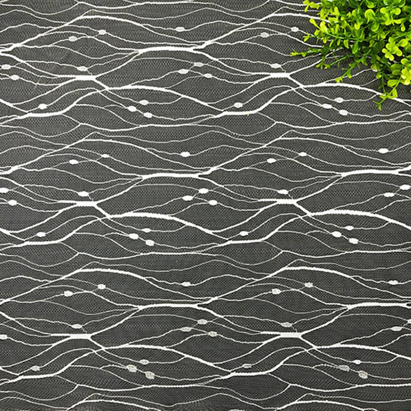 Stripe Wave Cutwork Nylon Lace Fabric for Bridal Wholesale Supplier