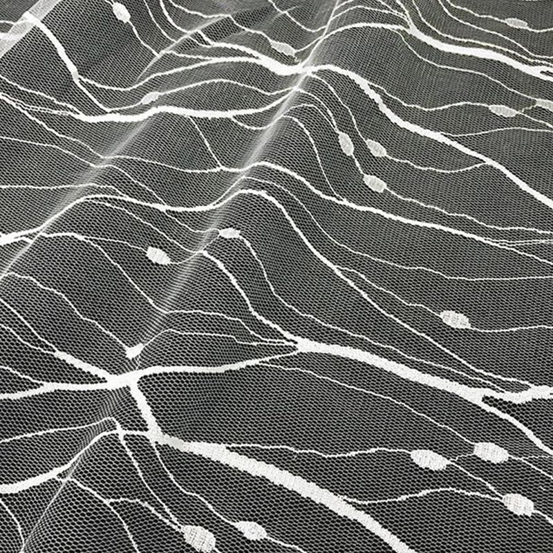 Stripe Wave Cutwork Nylon Lace Fabric for Bridal Wholesale Supplier 4
