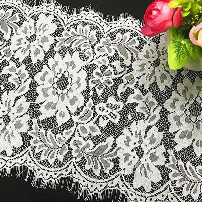 Lace Trim Nylon Thread Eyelash Nylon Lace Fabric for Apparel Wholesale