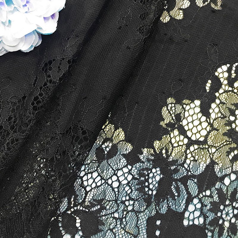 Lace Trim Dress Eyelash Nylon Lace Fabric for Women's Wear Wholesale S 4