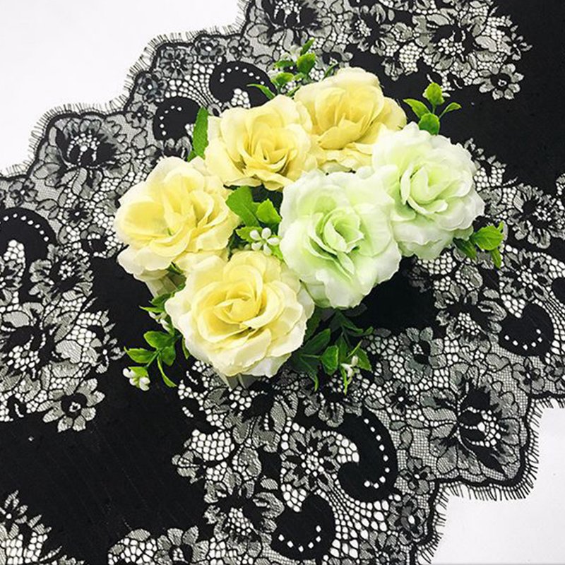 Lace Trim Dress Eyelash Nylon Lace Fabric for Women's Wear Wholesale S 7