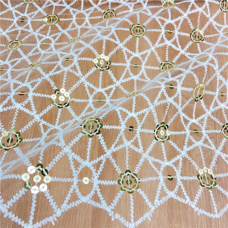 Embroidered Fabric Water Soluble Polyester Lace Fabric for Women's Wea