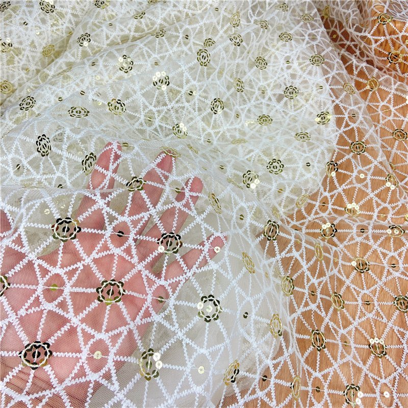 Embroidered Fabric Water Soluble Polyester Lace Fabric for Women's Wea 5