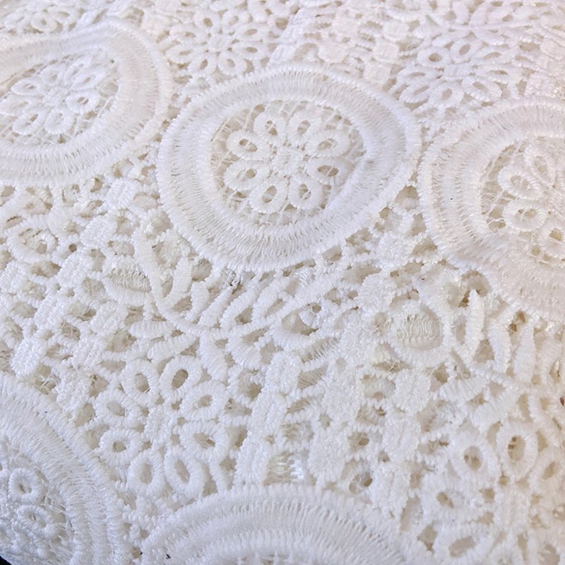 Embroidered Fabric Milk Silk Double Edge Polyester Lace Fabric for App