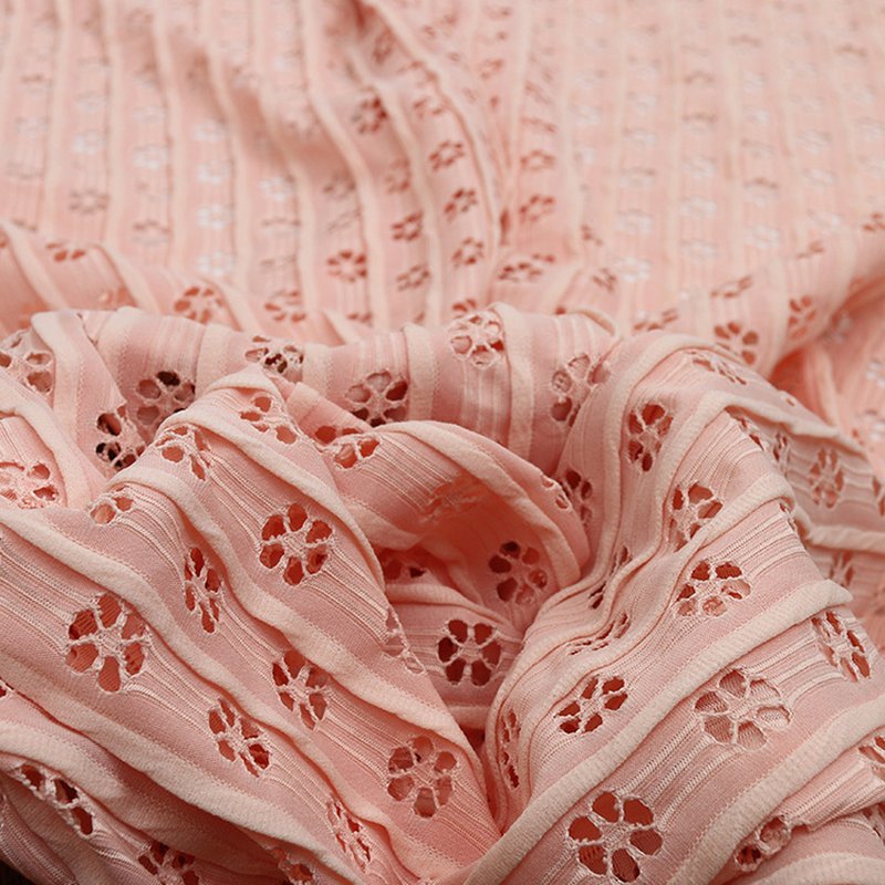 Dress Small Floral Cutwork Polyester Lace Fabric for Women's Wear Whol