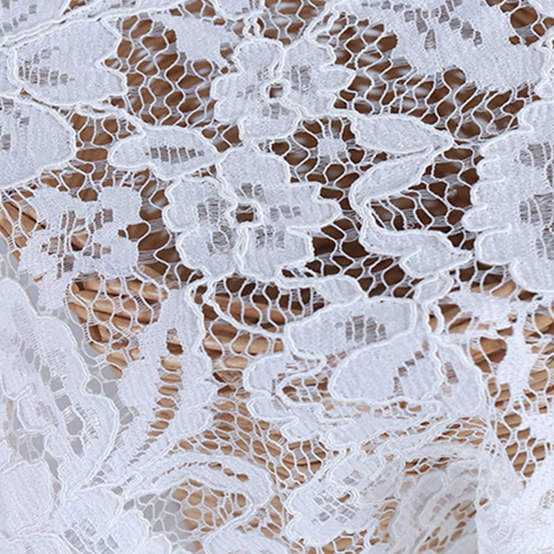 Cutwork Bridal Evening Nylon Lace Fabric for Women's Wear Wholesale Su